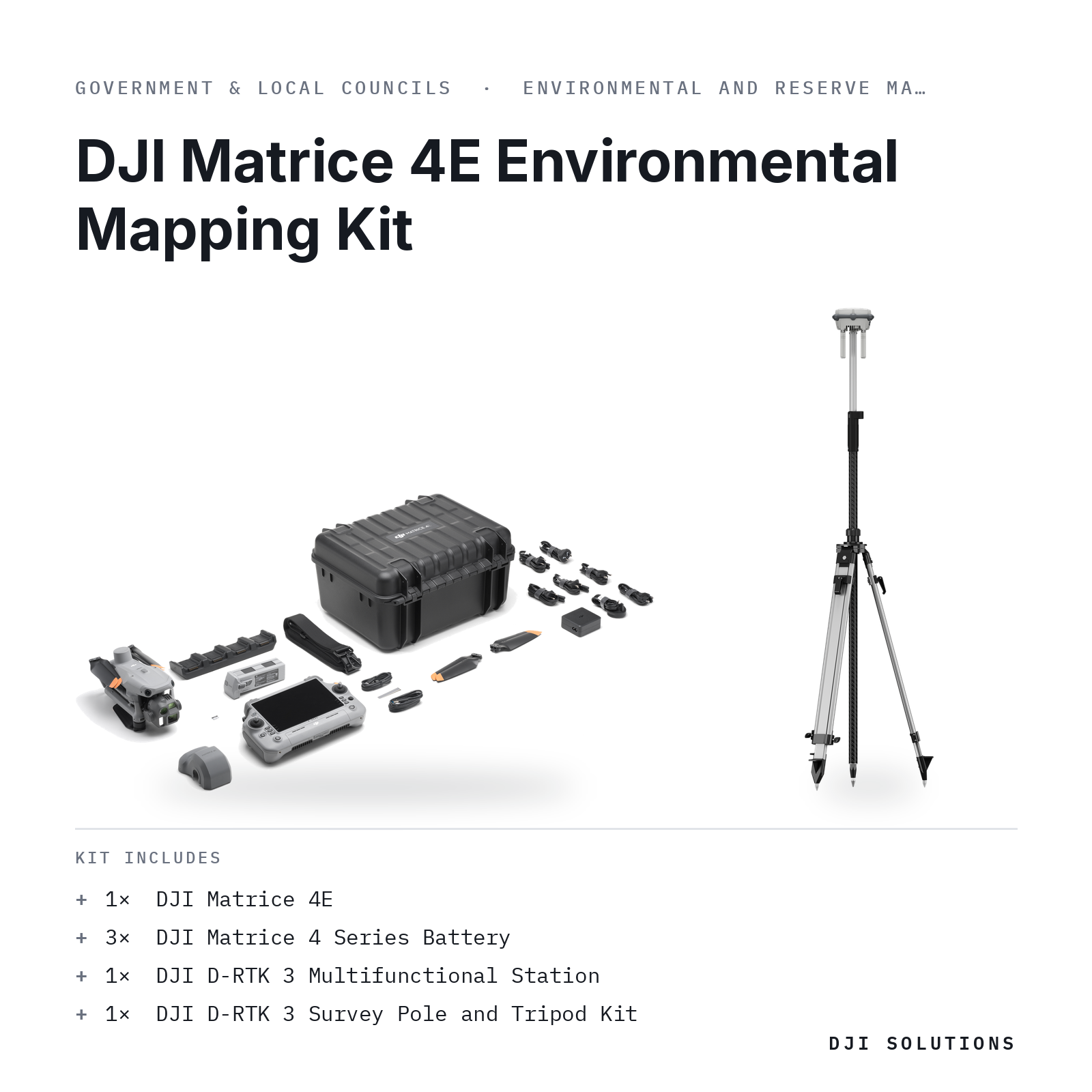 DJI Matrice 4E Environmental Mapping Kit — kit contents graphic